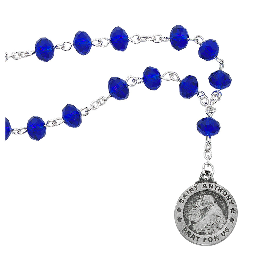 St. Anthony Blue Crystal Chaplet