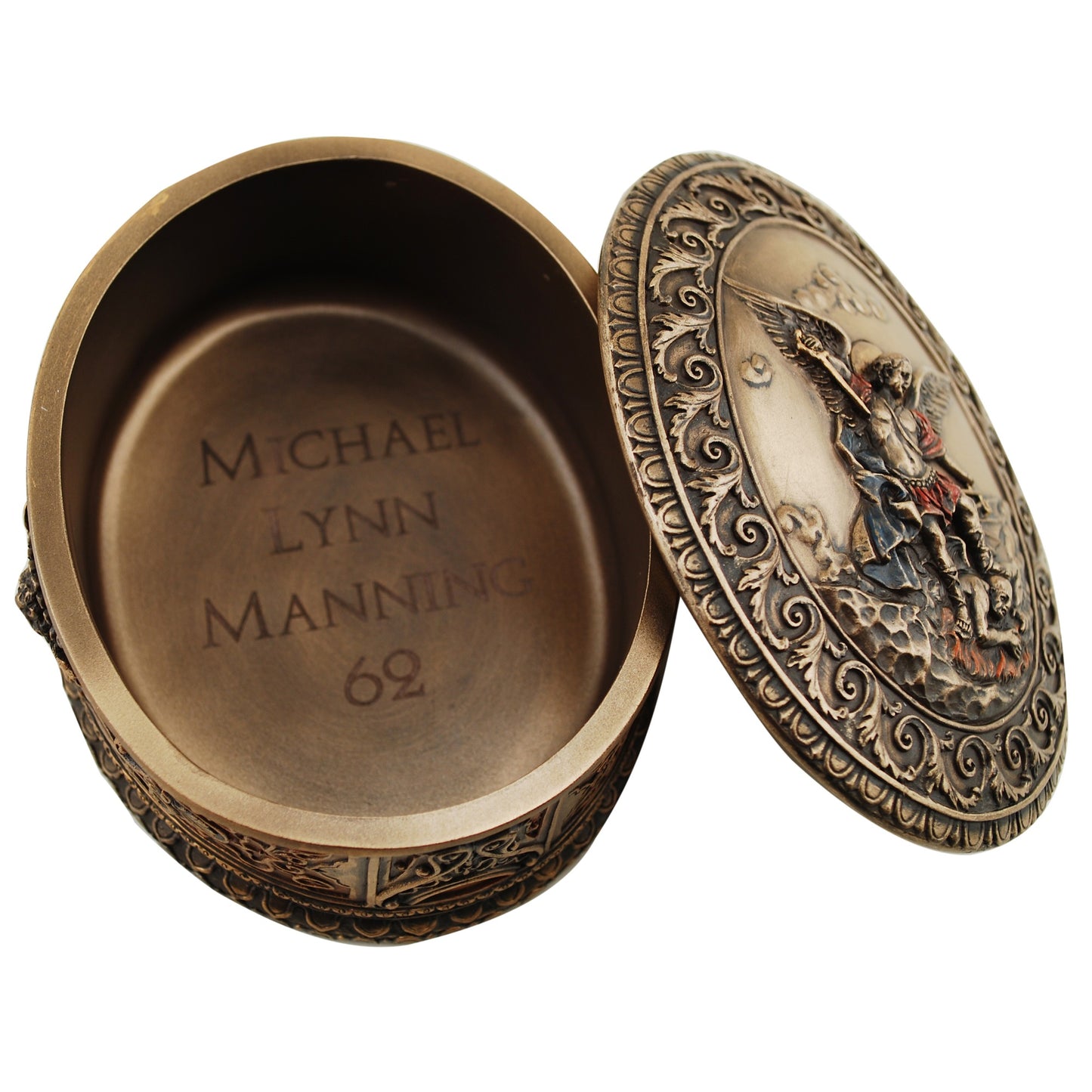 St. Michael Keepsake Box - Bronzed