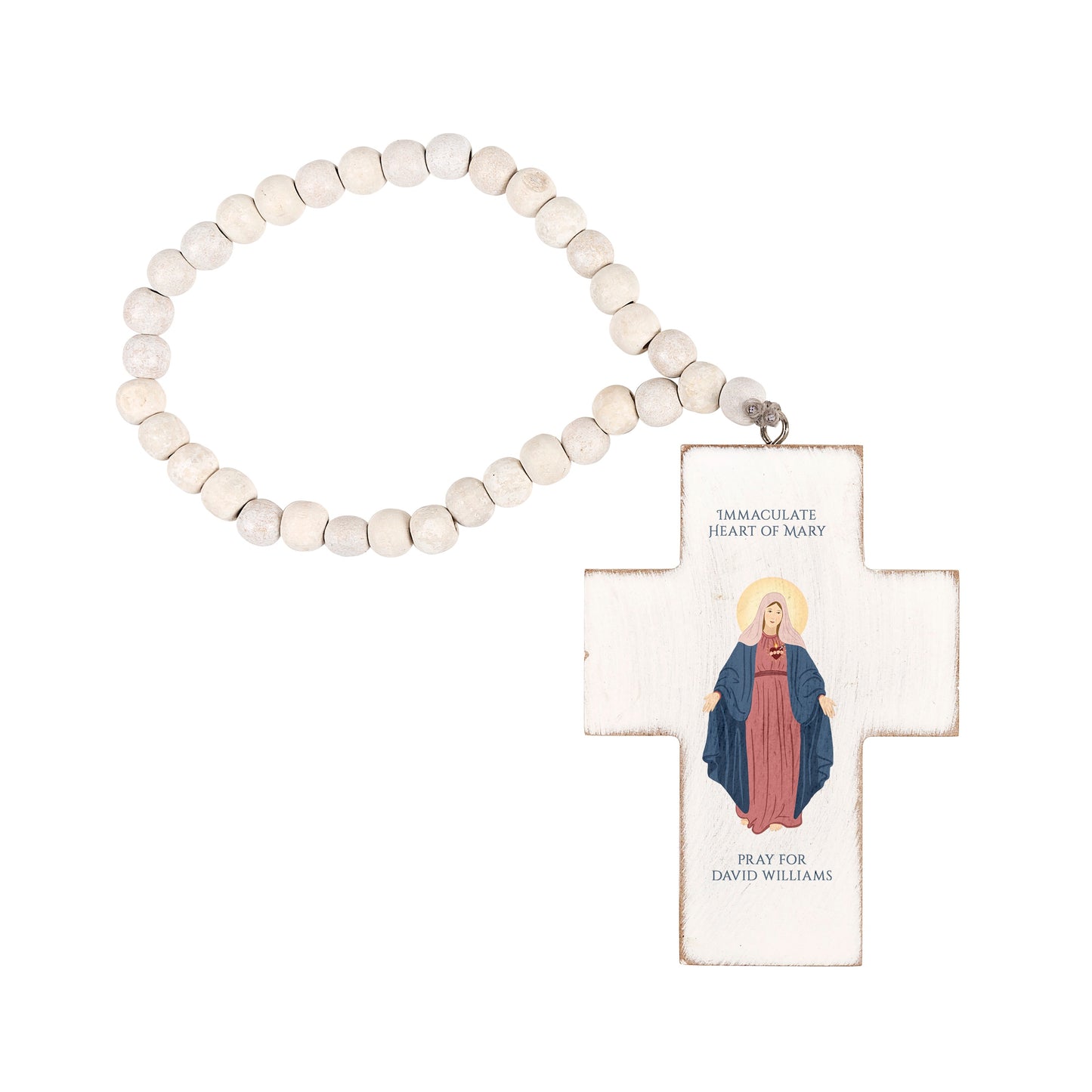 Personalized Immaculate Heart Hanging Cross