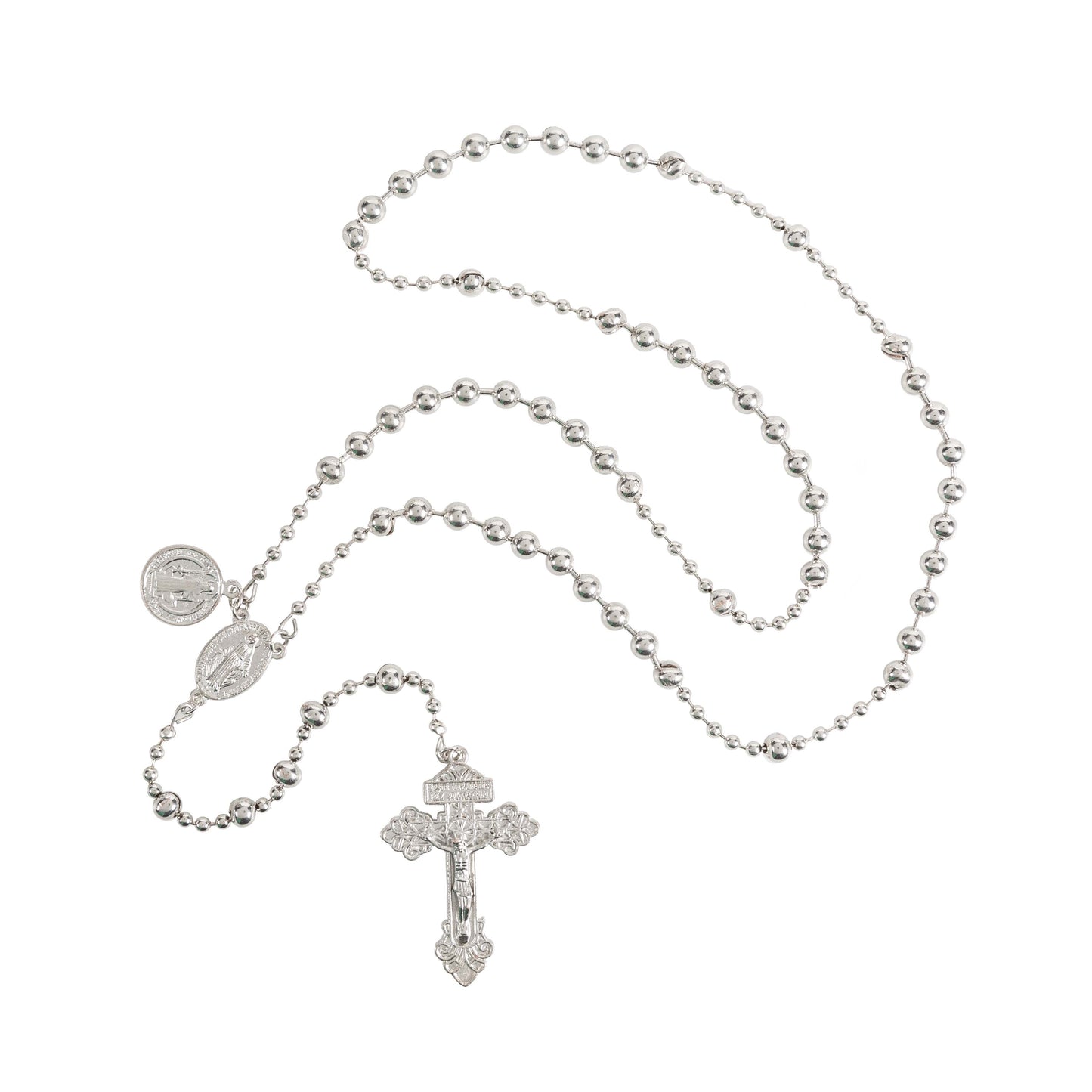 Silver Plated WWI Battle Style Rosary