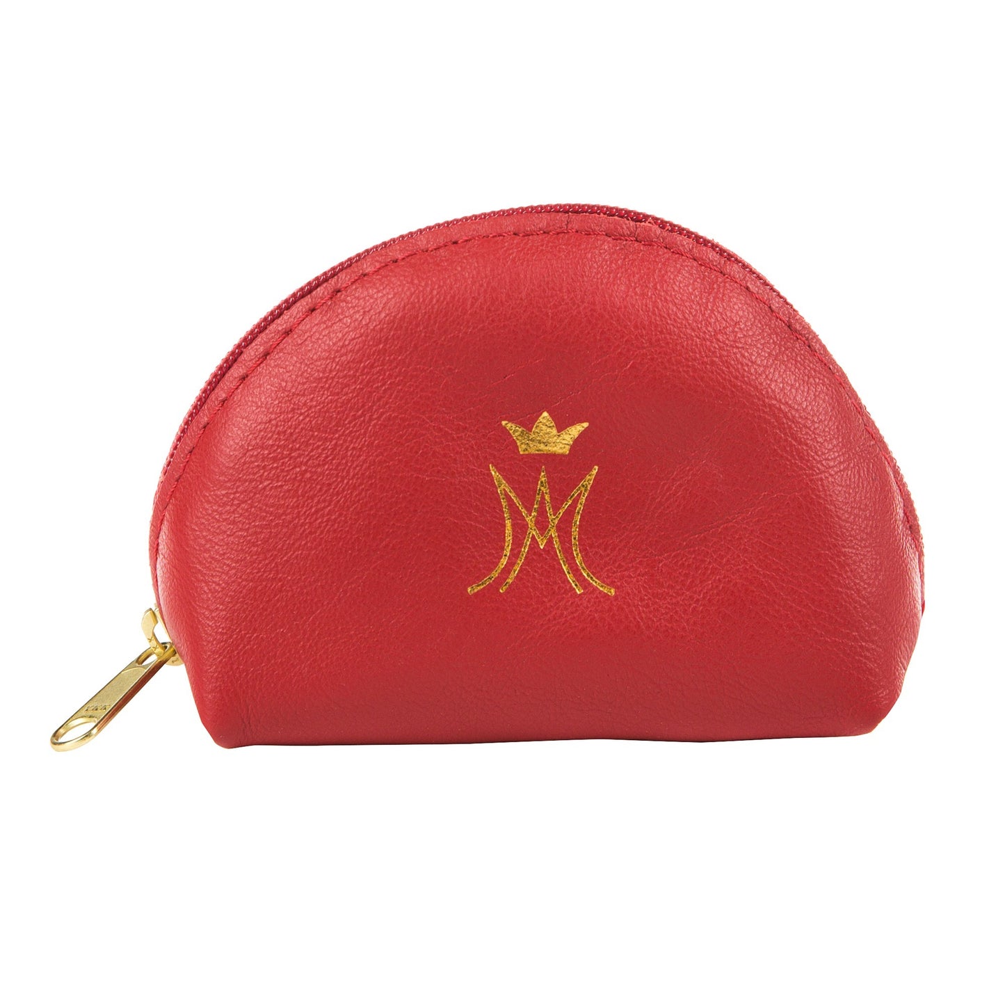 Red Ave Maria Leather Rosary Case