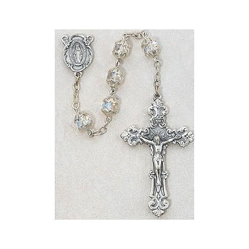 Deluxe Crystal Aurora Borealis Capped Rosary