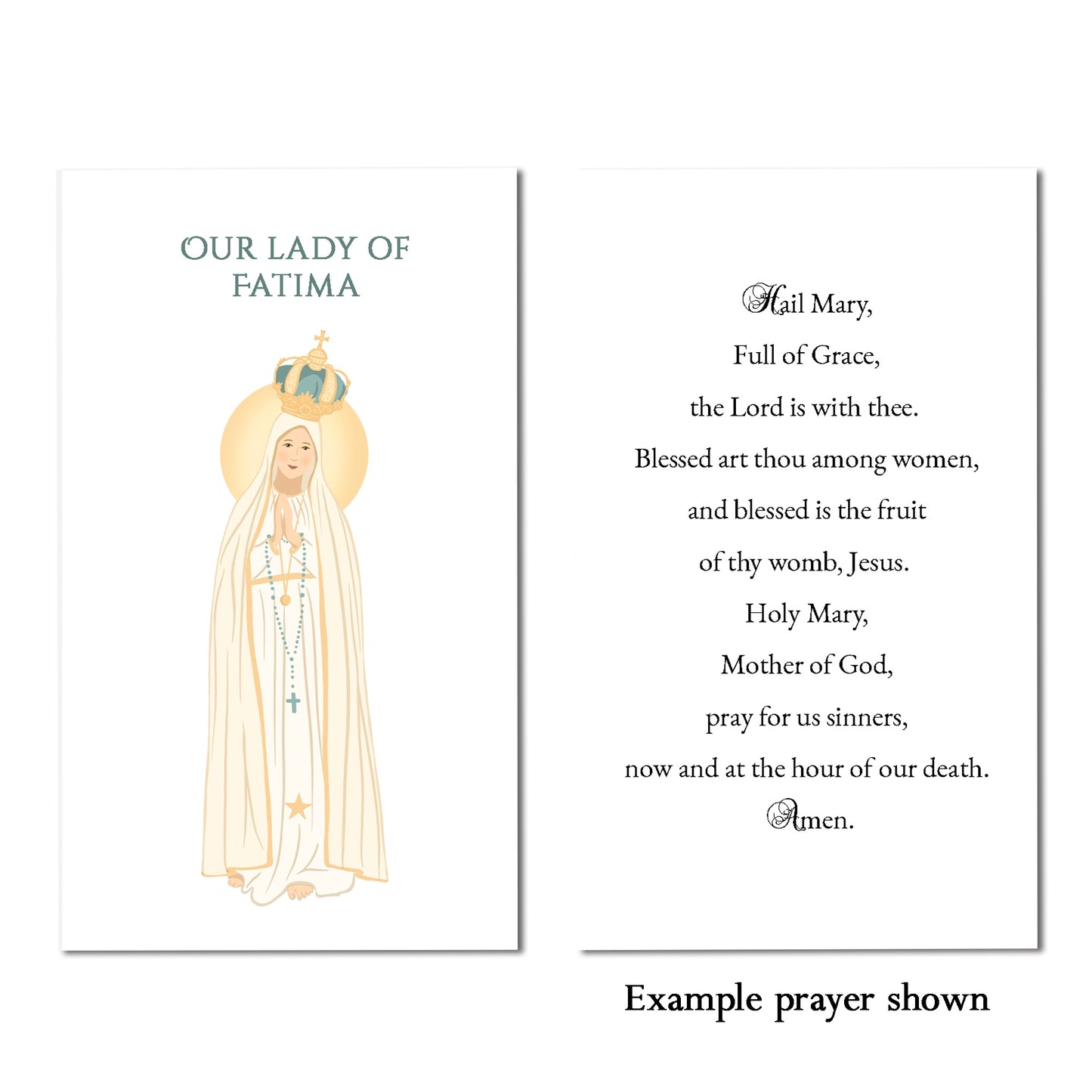 Our Lady of Fatima Personalized Prayer Card