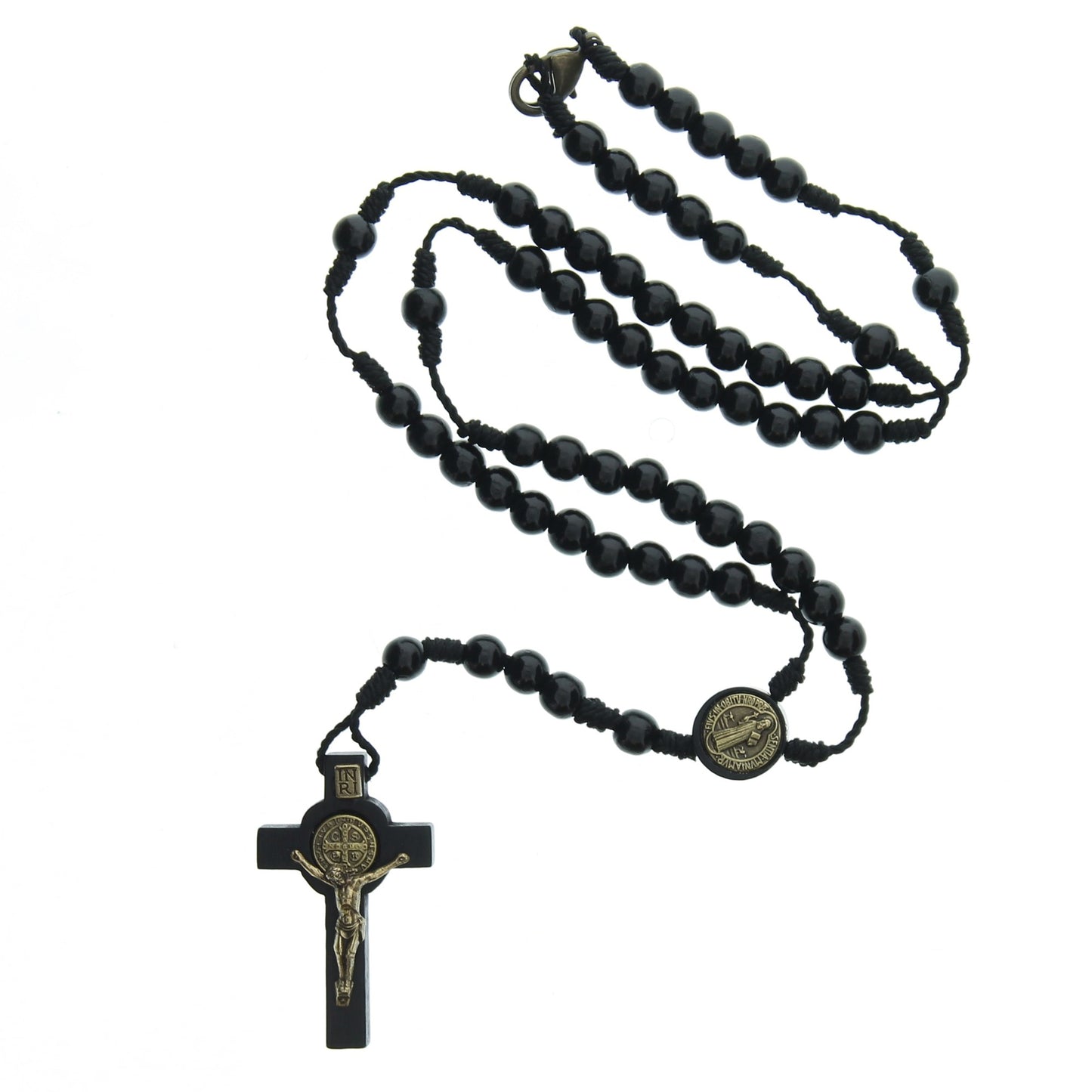 Small Black Wood St. Benedict Rosary