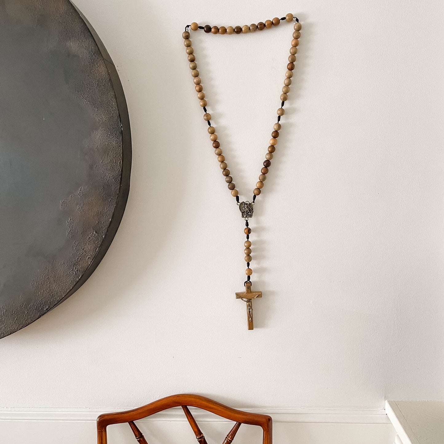 St. Michael Wooden Wall Rosary