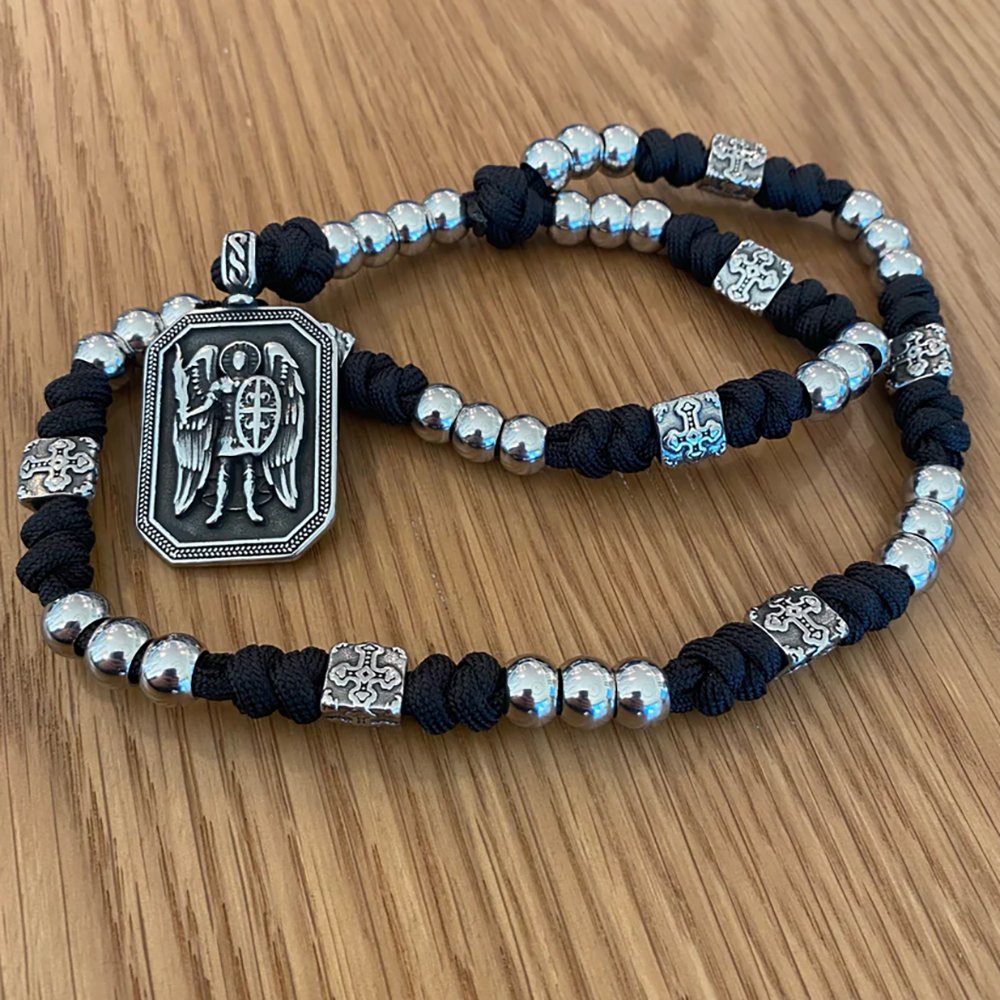 Deluxe Stainless Steel St. Michael Paracord Chaplet – Rosary.com