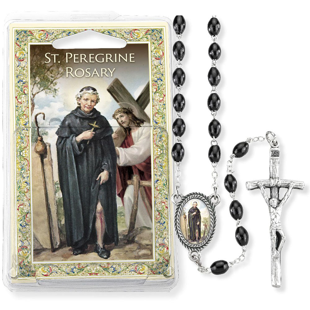 Black Wood St. Peregrine Rosary