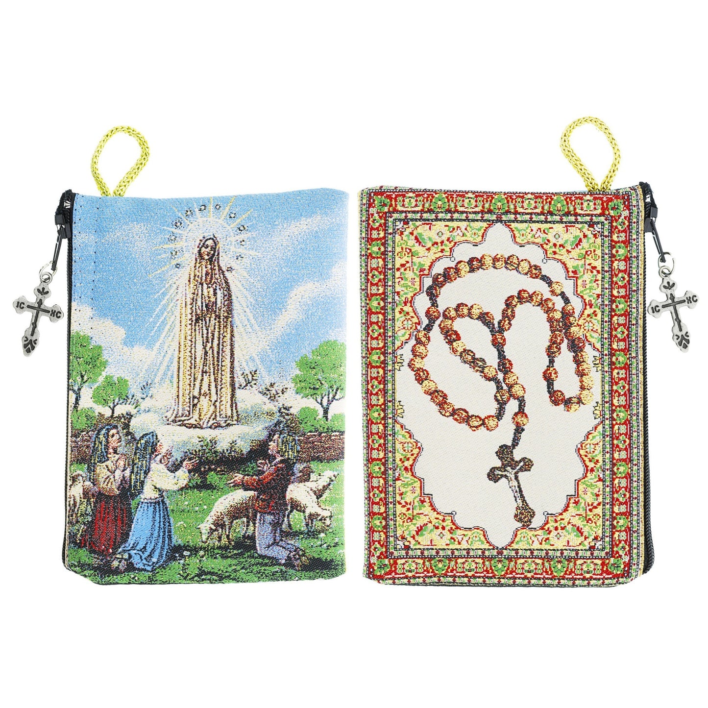 Our Lady of Fatima Rosary Tapestry Pouch