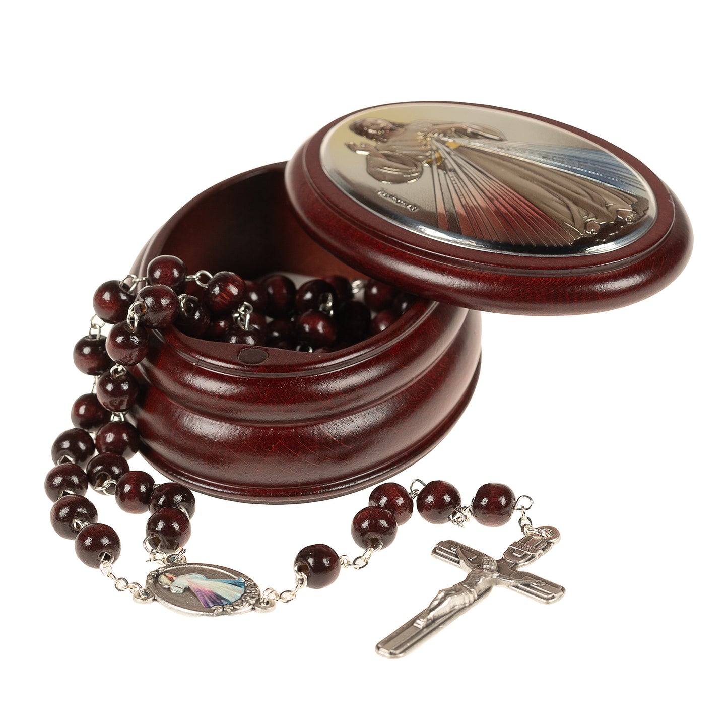 Italian Divine Mercy Rosary Box & Rosary Set
