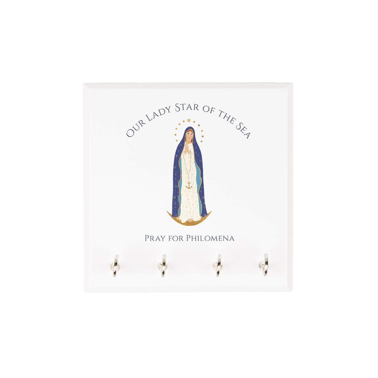 Personalized Our Lady Star of the Sea Rosary Rack