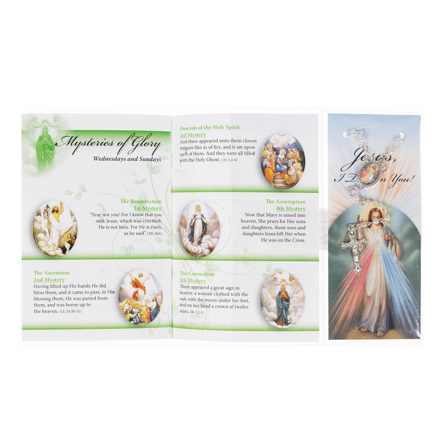 Divine Mercy Rosary, Rosary Booklet & Bookmark Set