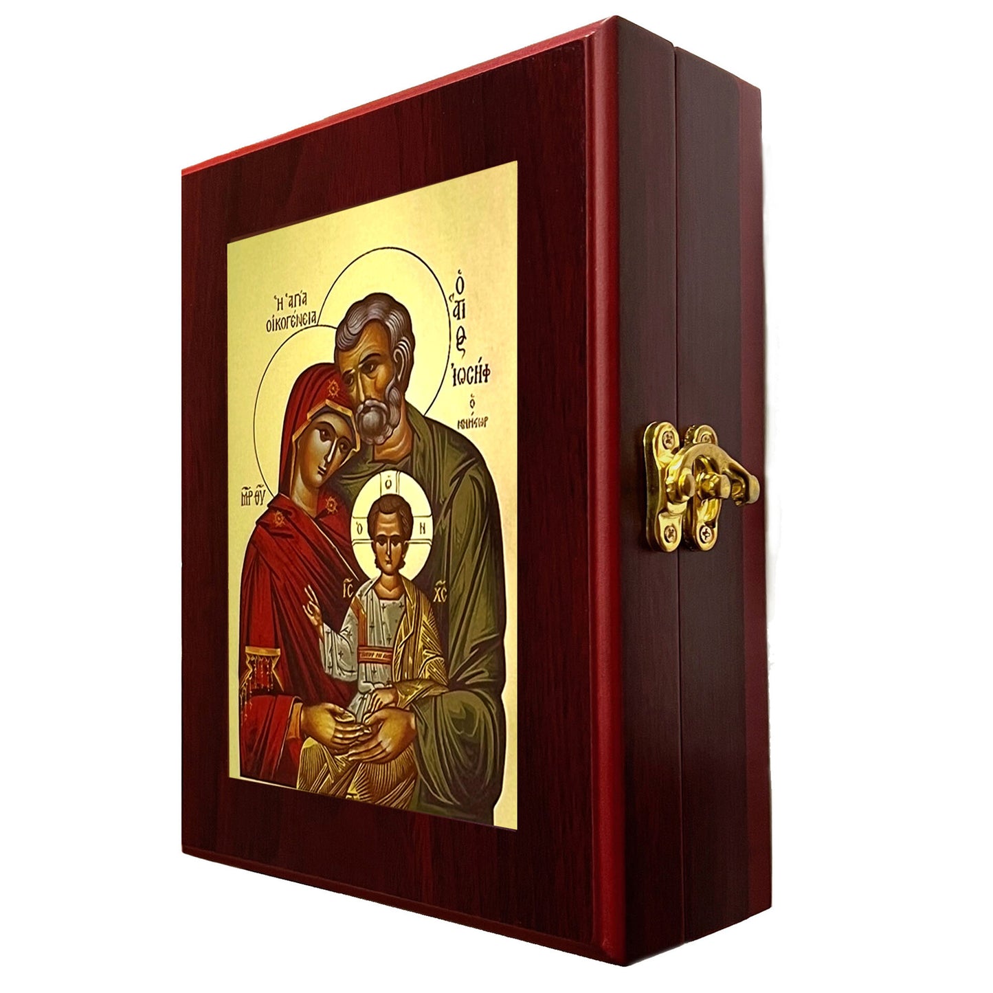 Holy Family Icon Ornate Rosary Box