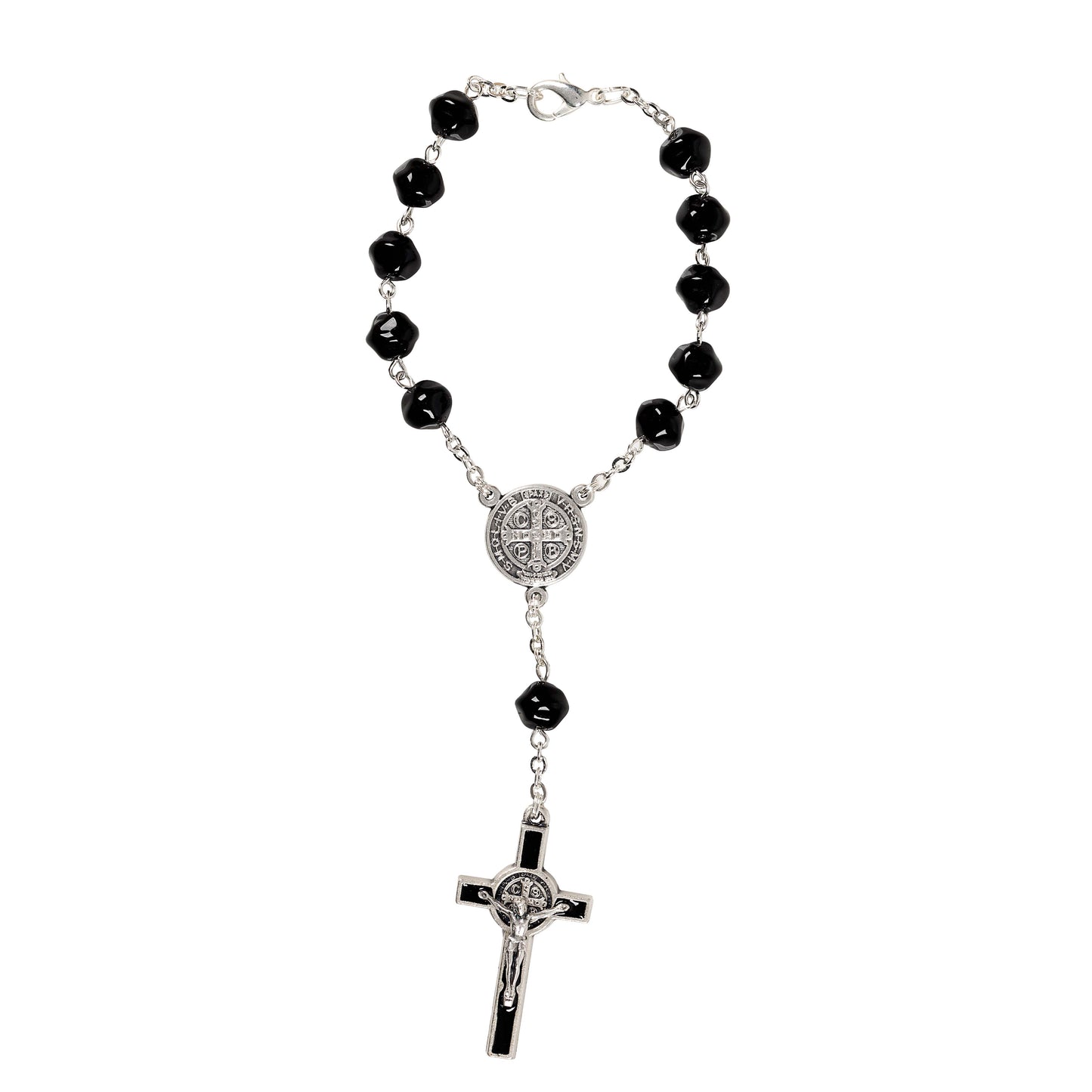 Black St. Benedict Auto Rosary