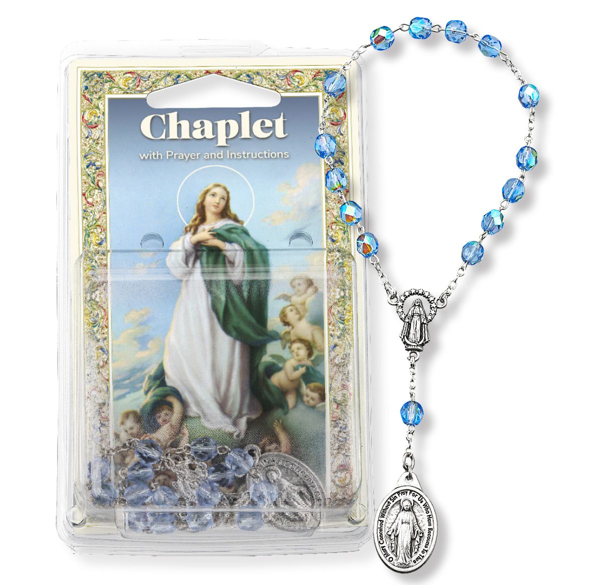 Blue Crystal Immaculate Conception Chaplet