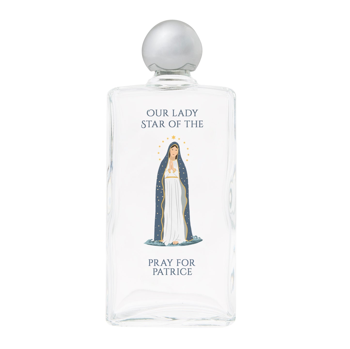 Personalized Our Lady Star of Sea Holy Water Bottle