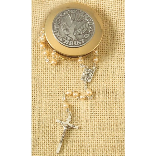 Confirmation Rosary Box Set - Pearl Rosary