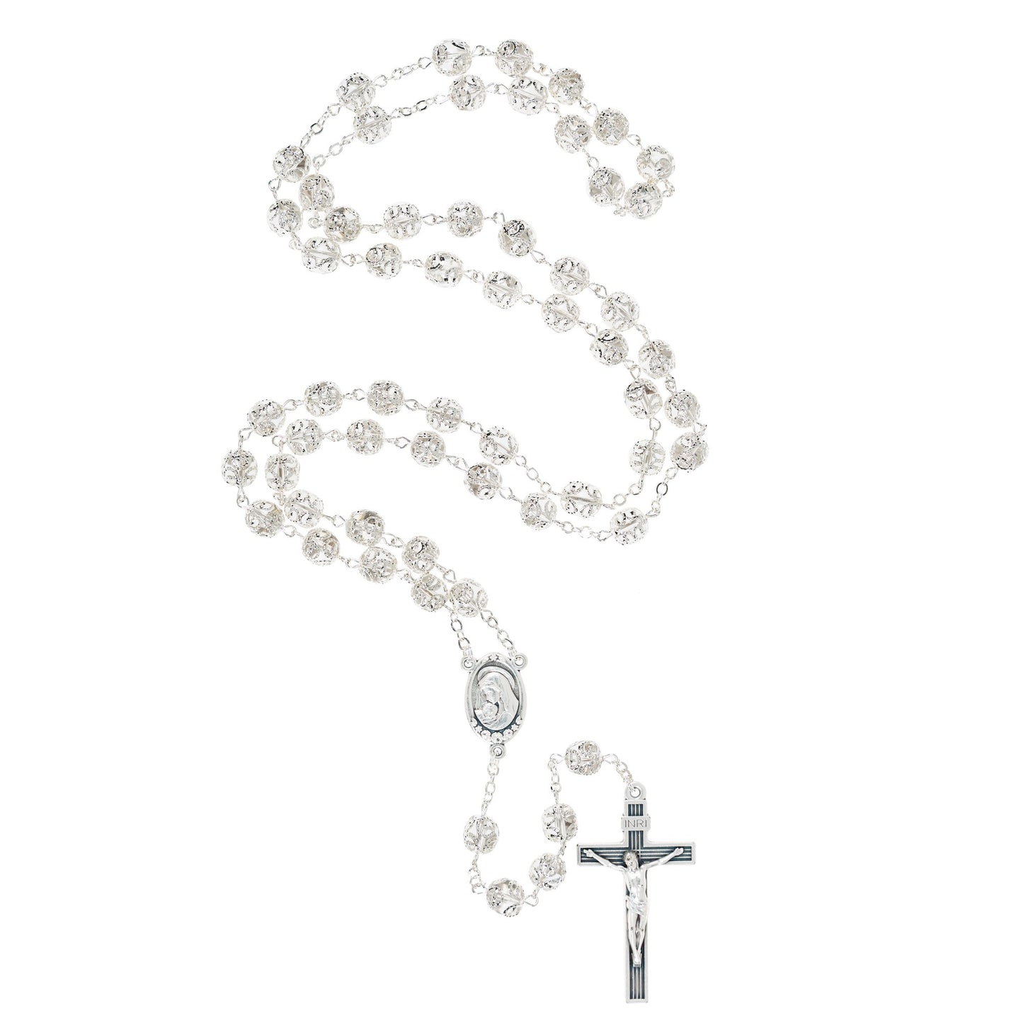 Glass Sacred Heart Rosary