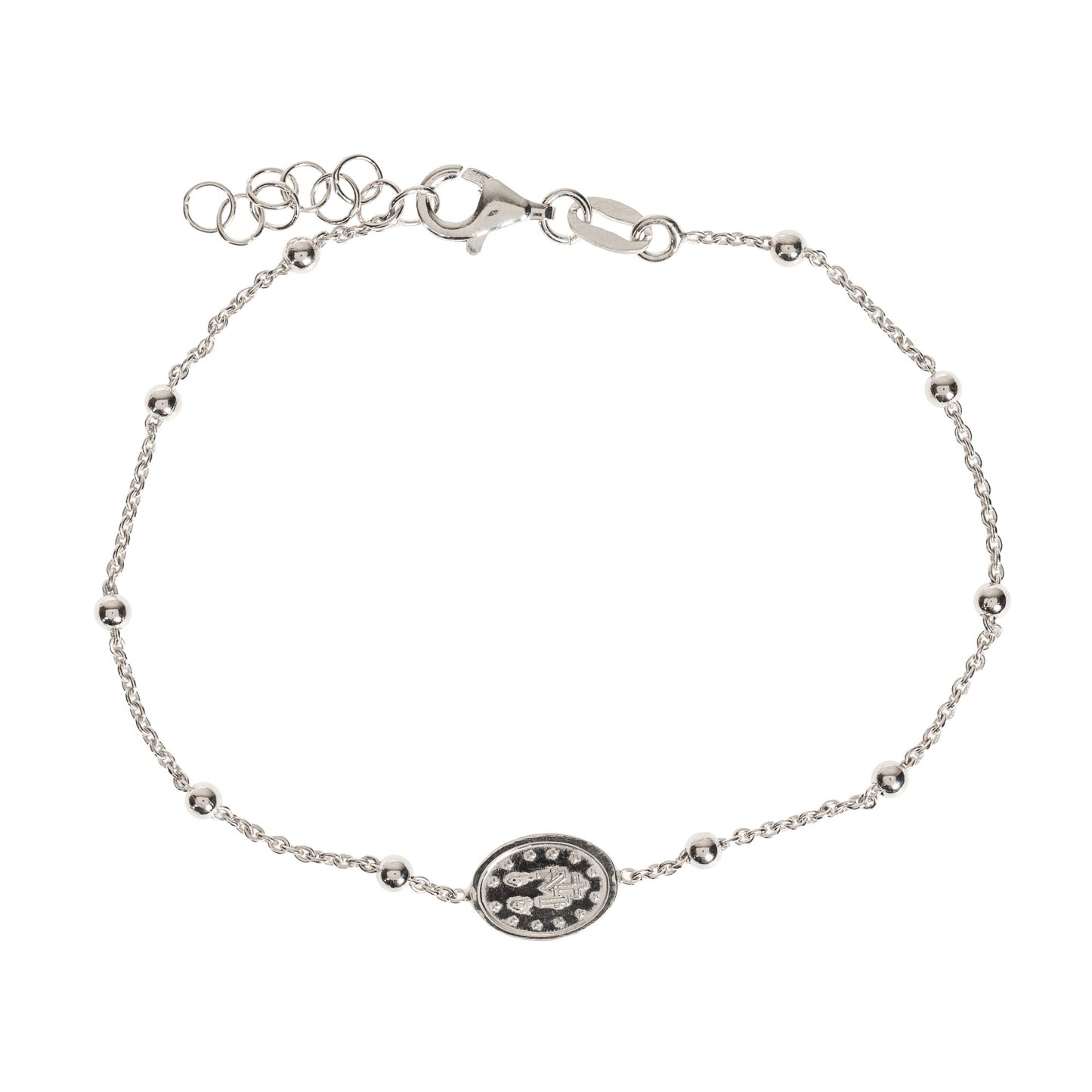 Delicate Sterling Silver Rosary Bracelet