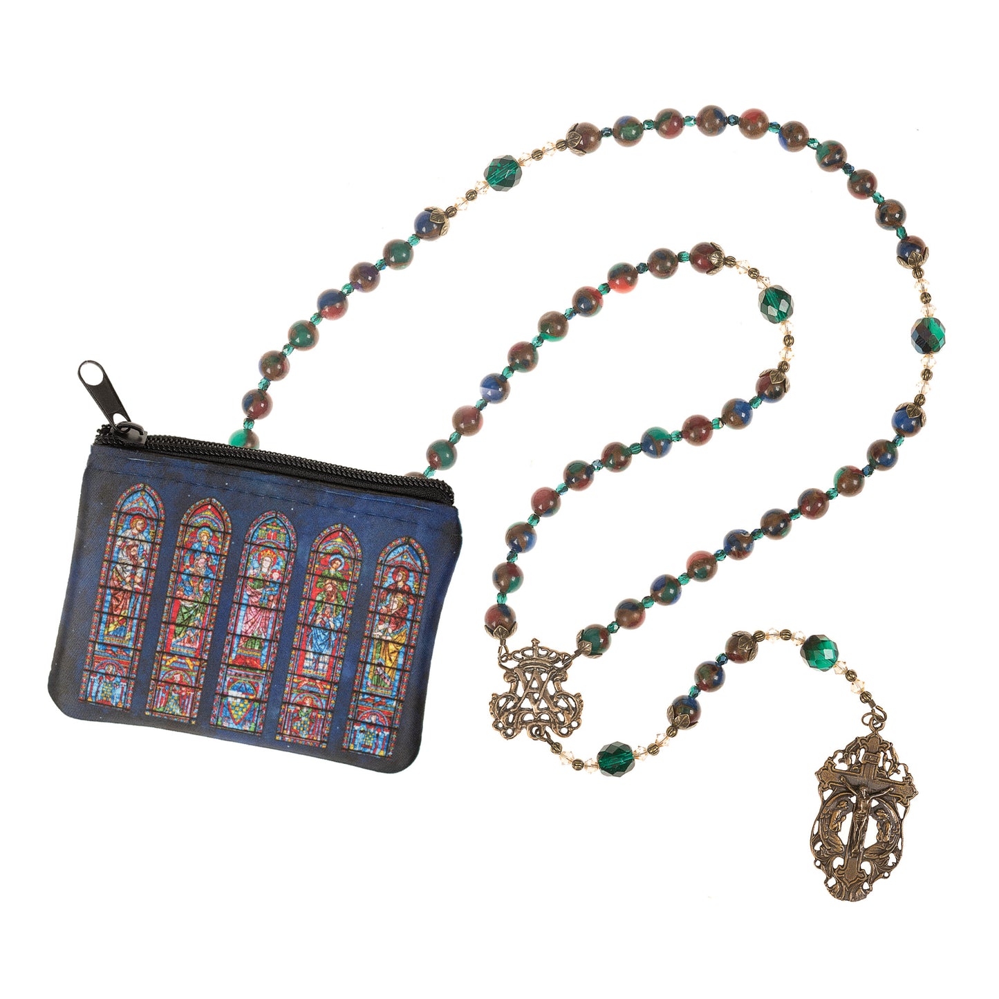 Cathedral Stained Glass Rosary Set