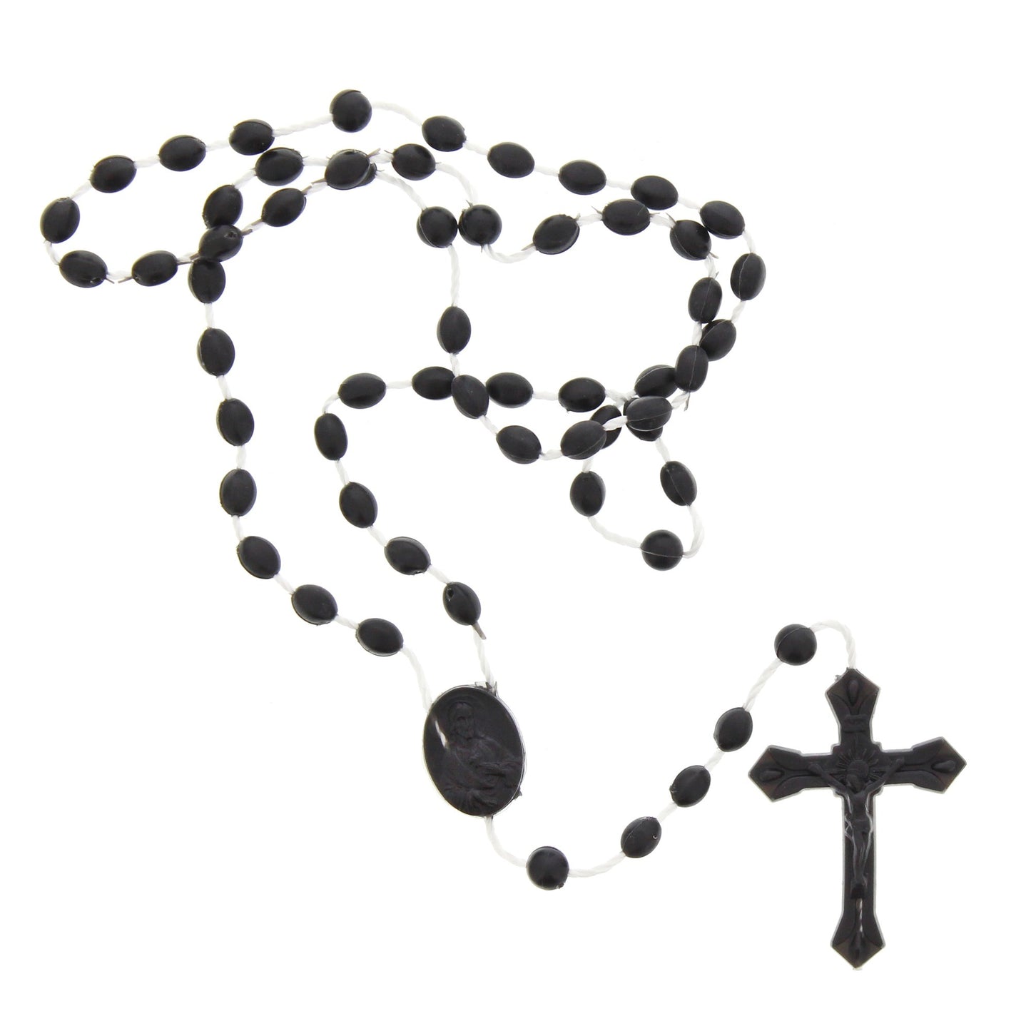 Black Plastic Rosaries - Package of 100