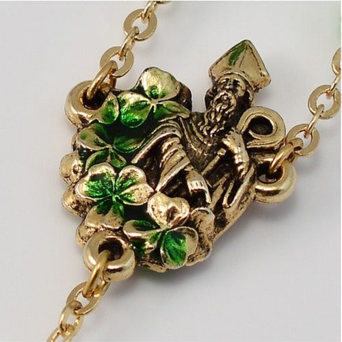 St. Patrick Gold Plated Rosary