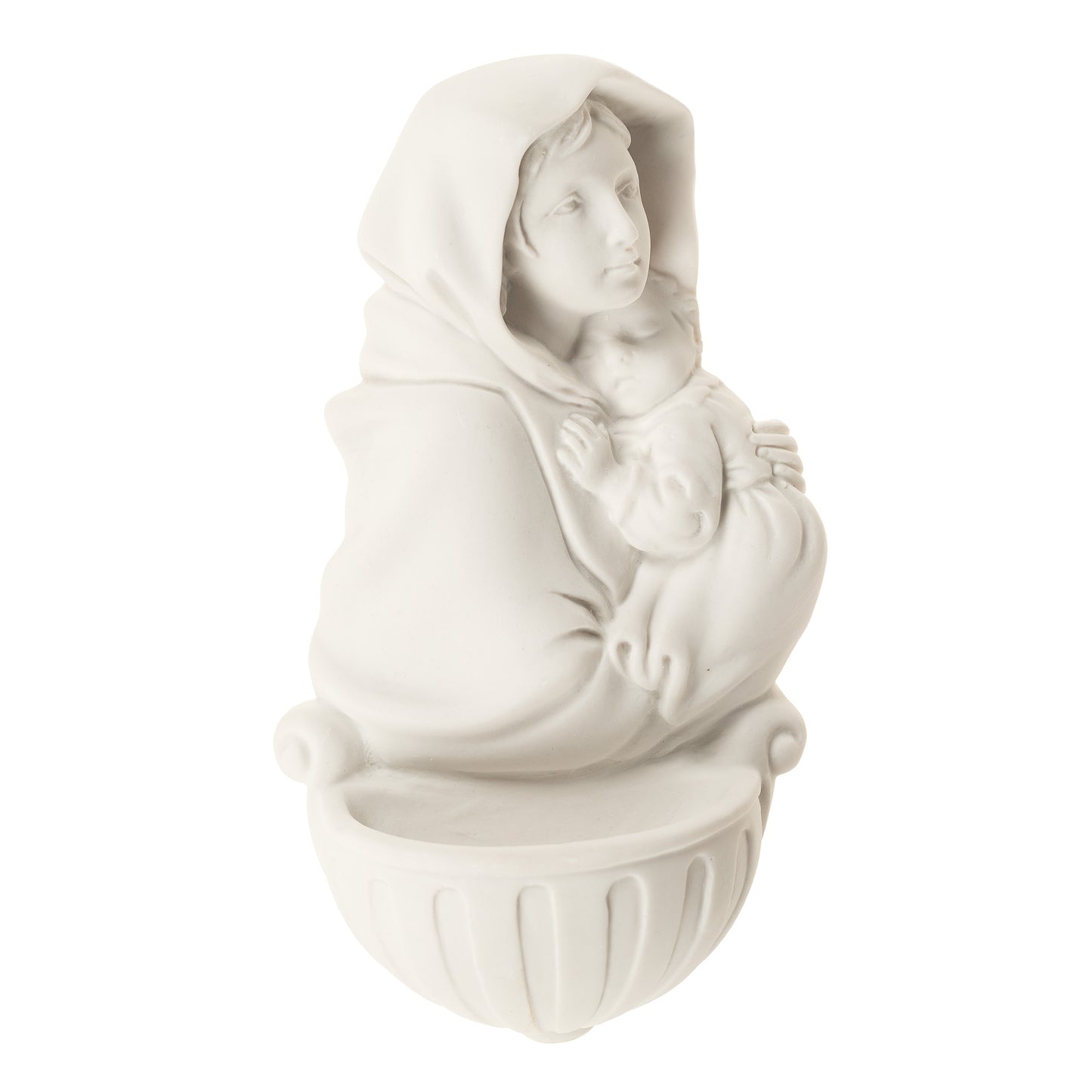 White Madonna of the Streets Holy Water Font
