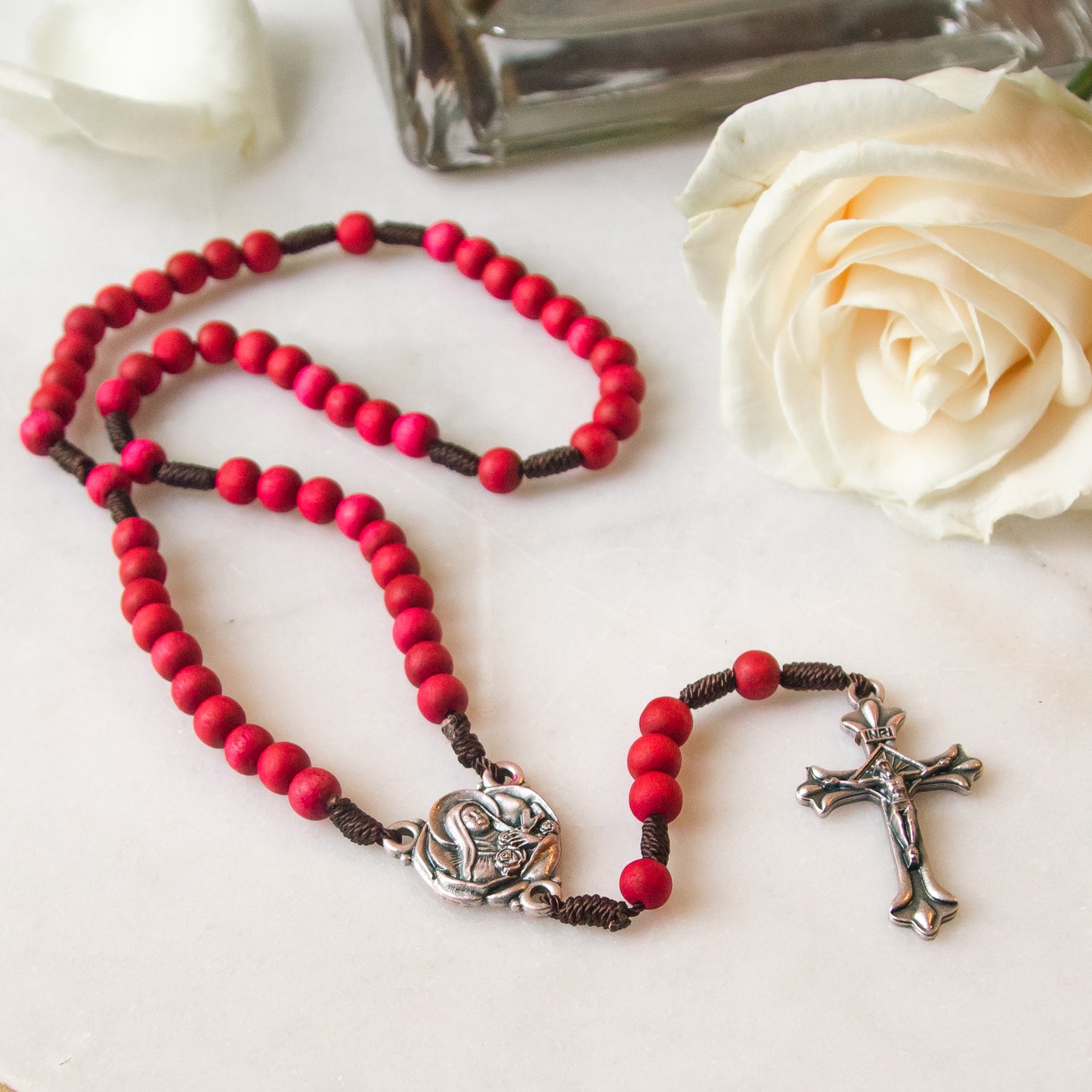 Rose Scented Corded St. Therese Rosary