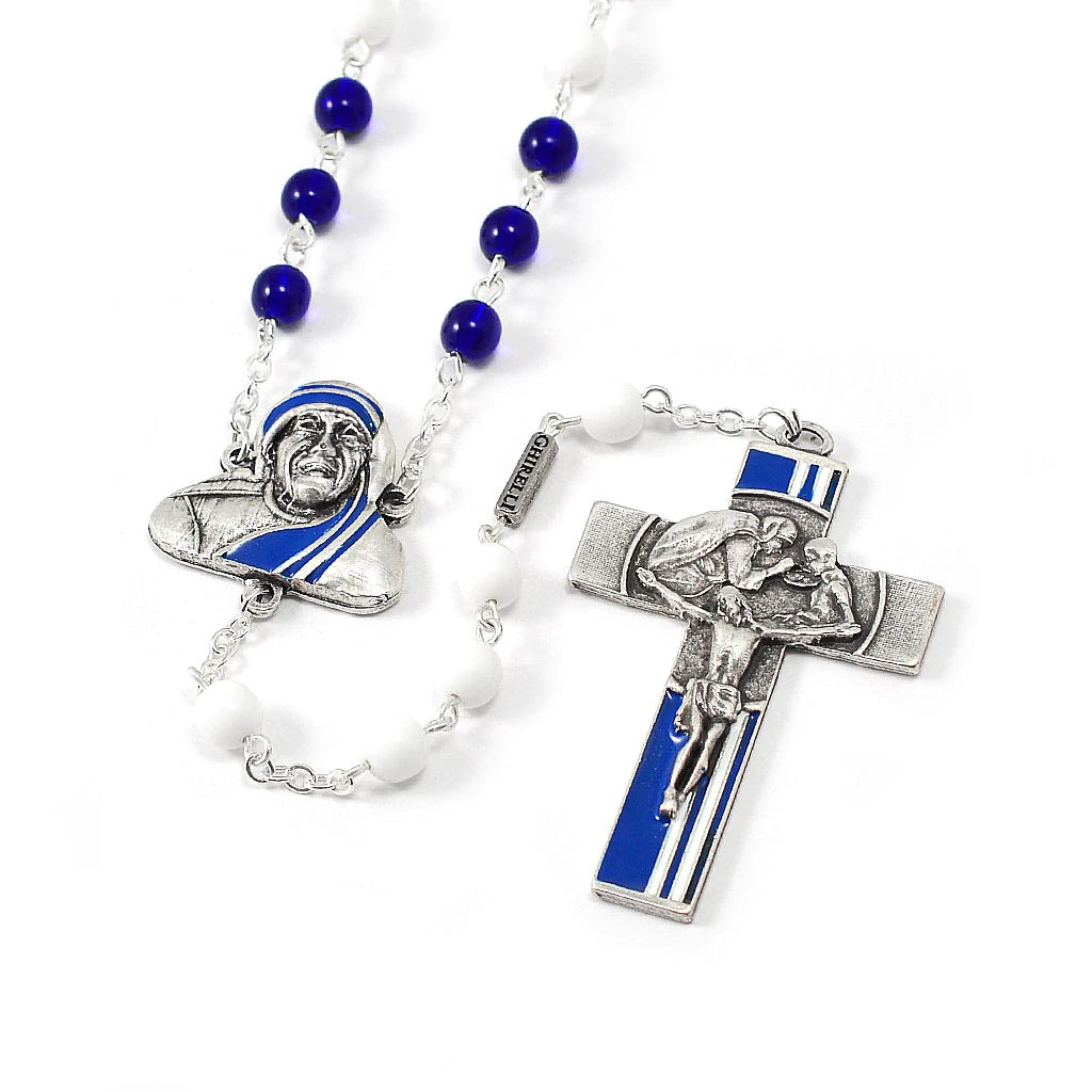 St. Mother Teresa of Calcutta Bohemian Glass Rosary