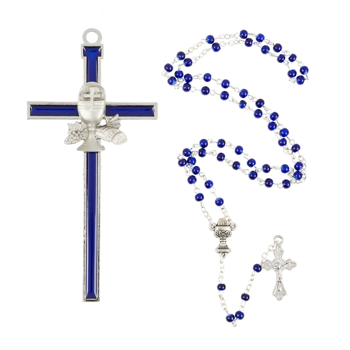 First Communion Blue Cross & Rosary - Set