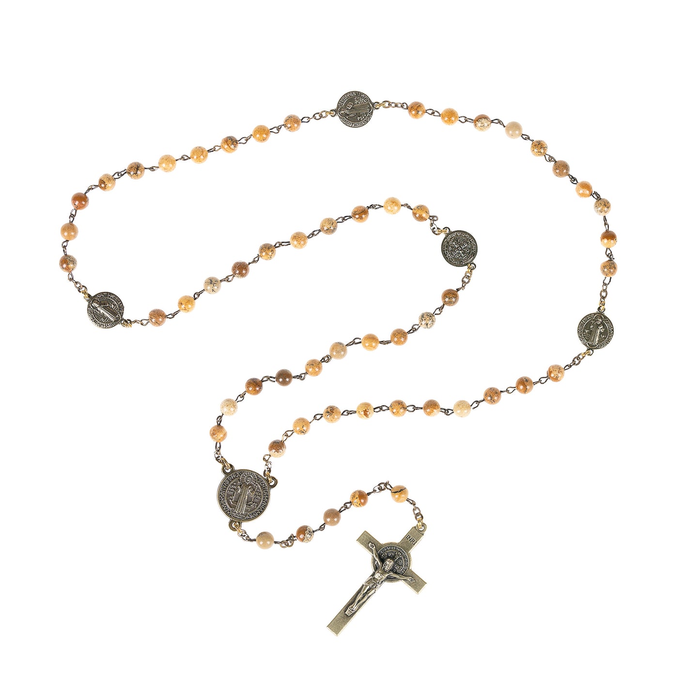 Bronze Paesina St. Benedict Rosary