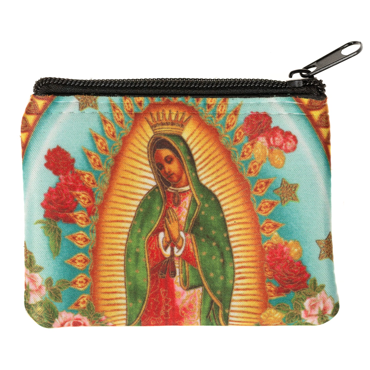 Personalized Our Lady of Guadalupe Tapestry Rosary Pouch