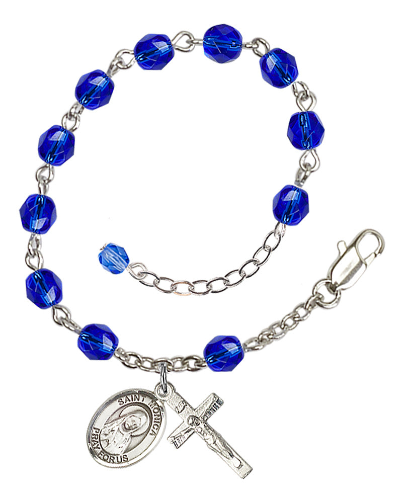 Monica Blue September Rosary Bracelet 6mm – - Main Image