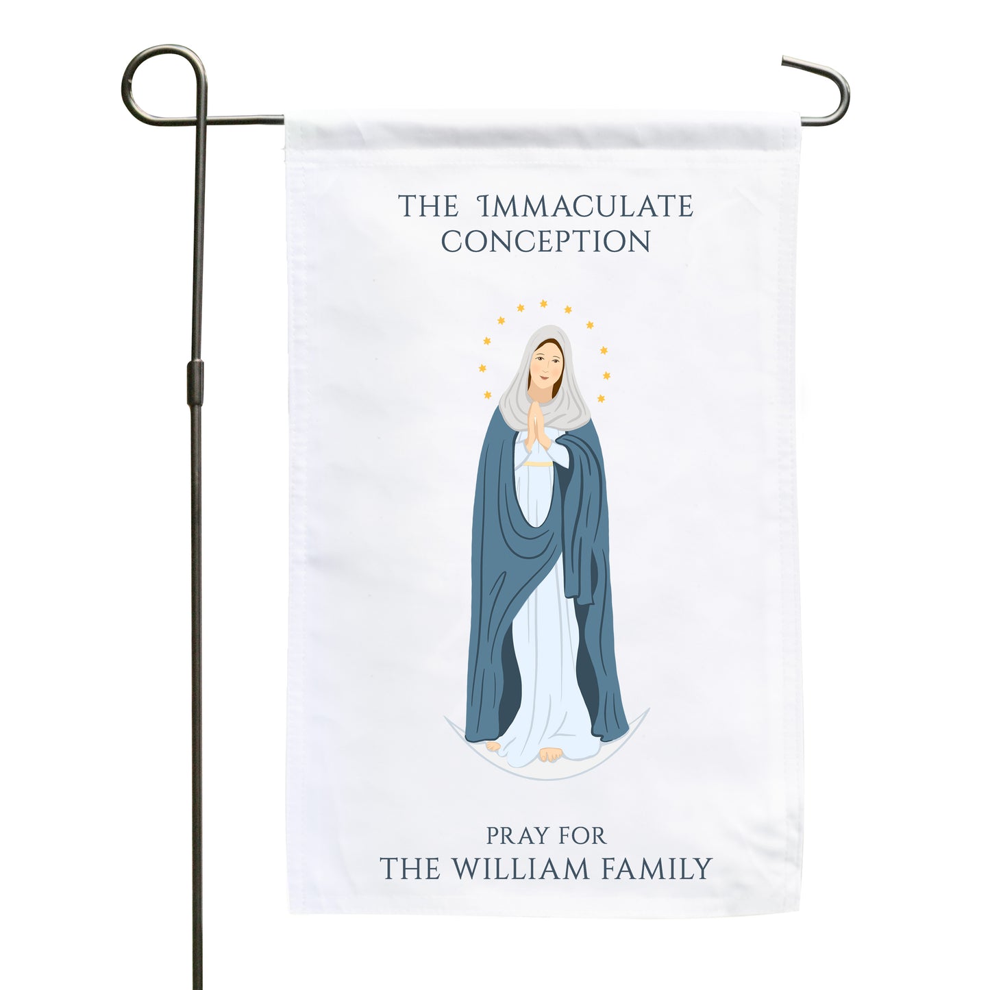 Immaculate Conception Personalized Garden Flag
