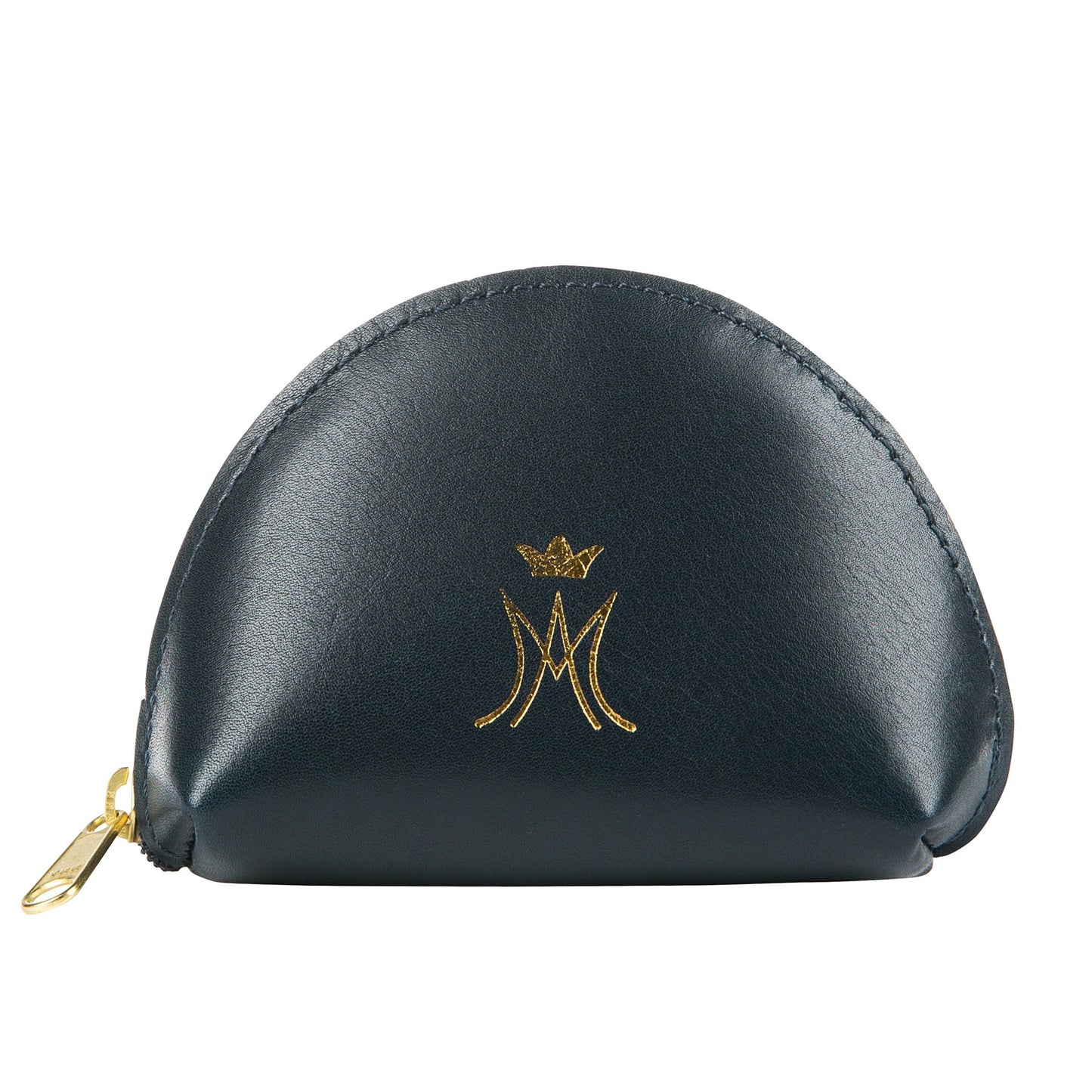 Dark Blue Leather Rosary Purse