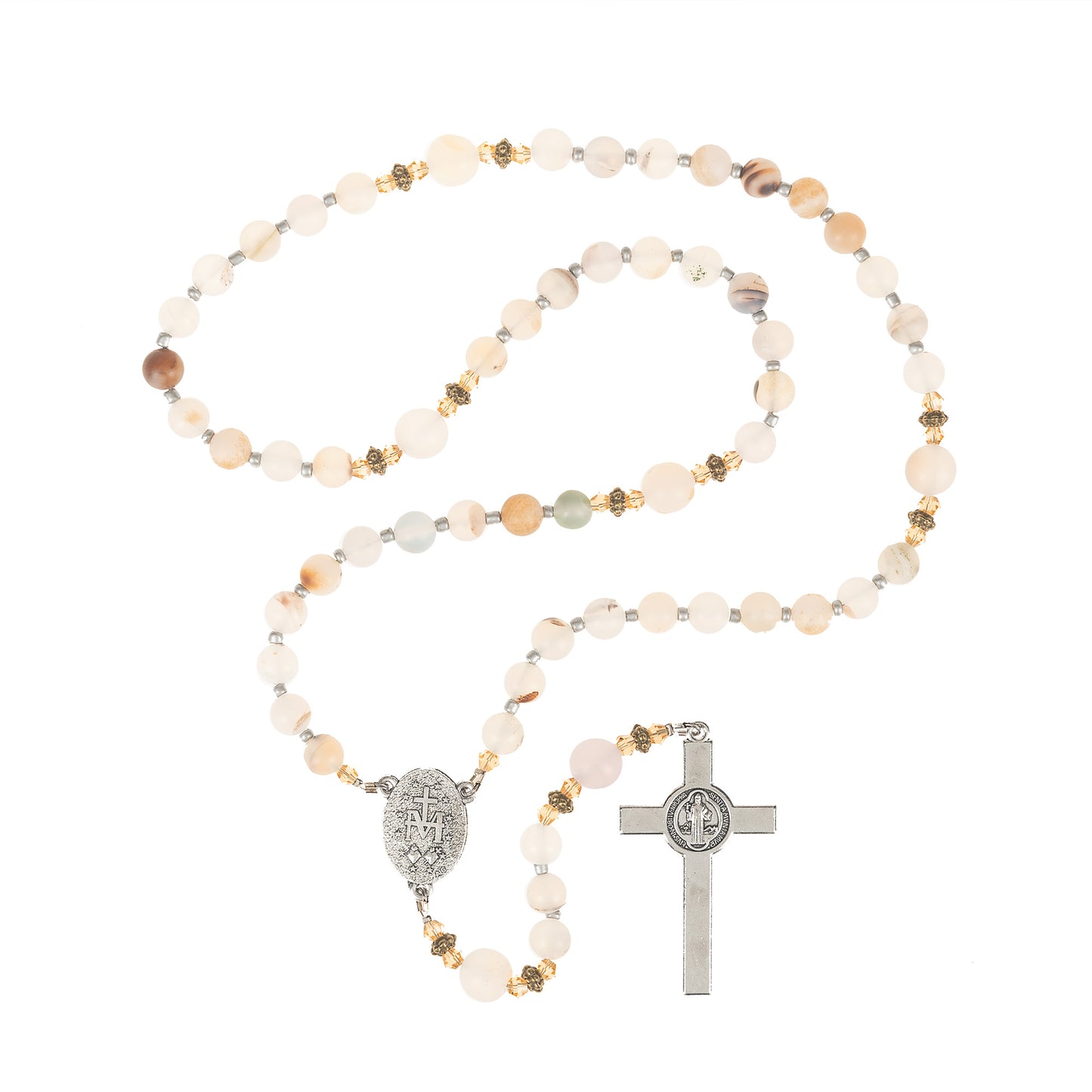 Miraculous Matte Agate Rosary