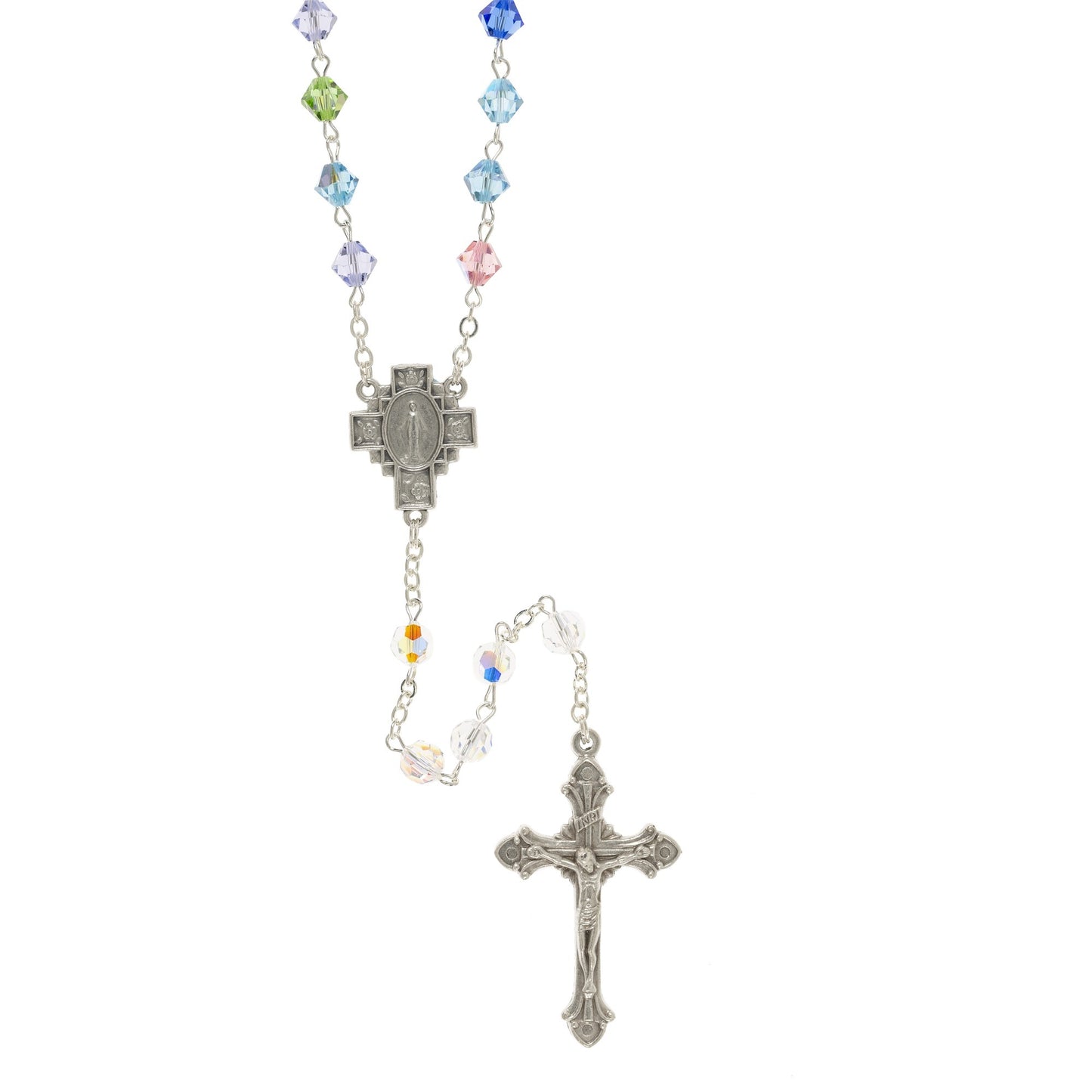 Multicolored Swarovski Crystal Rosary
