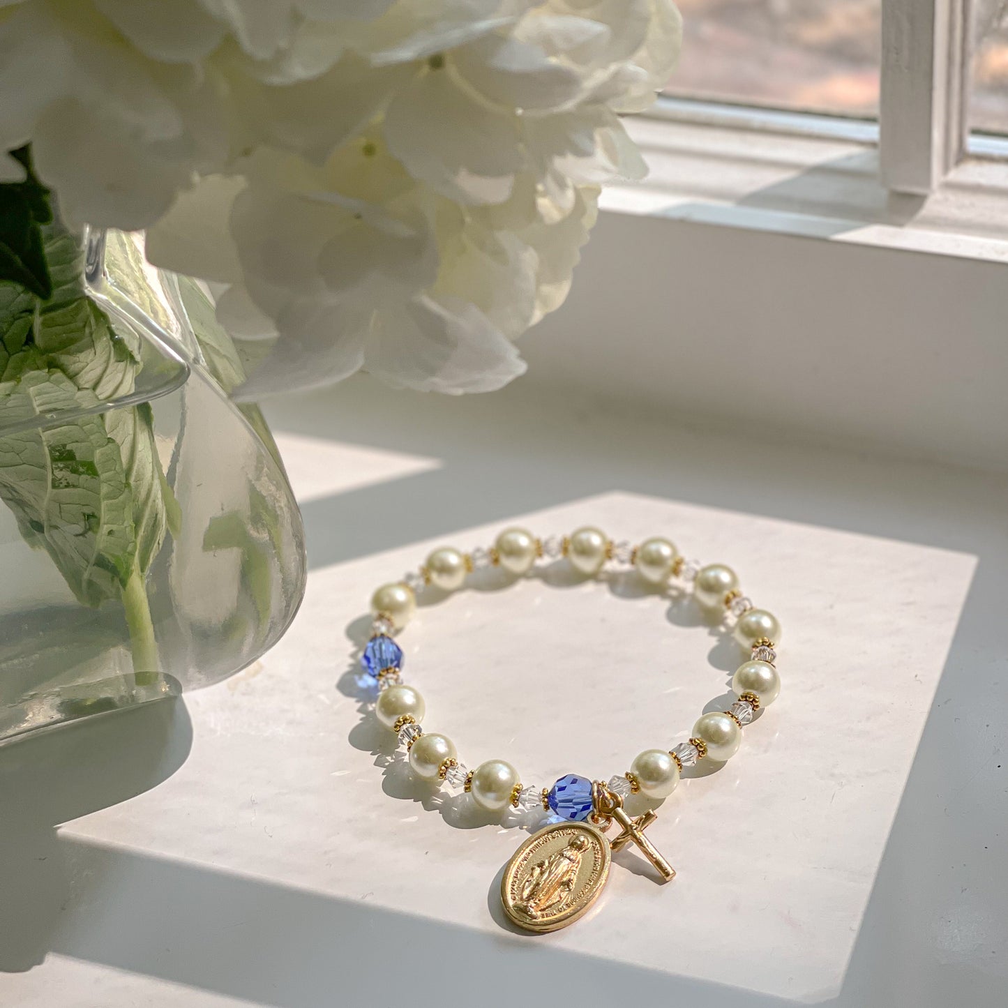 Miraculous Medal Rosary Bracelet