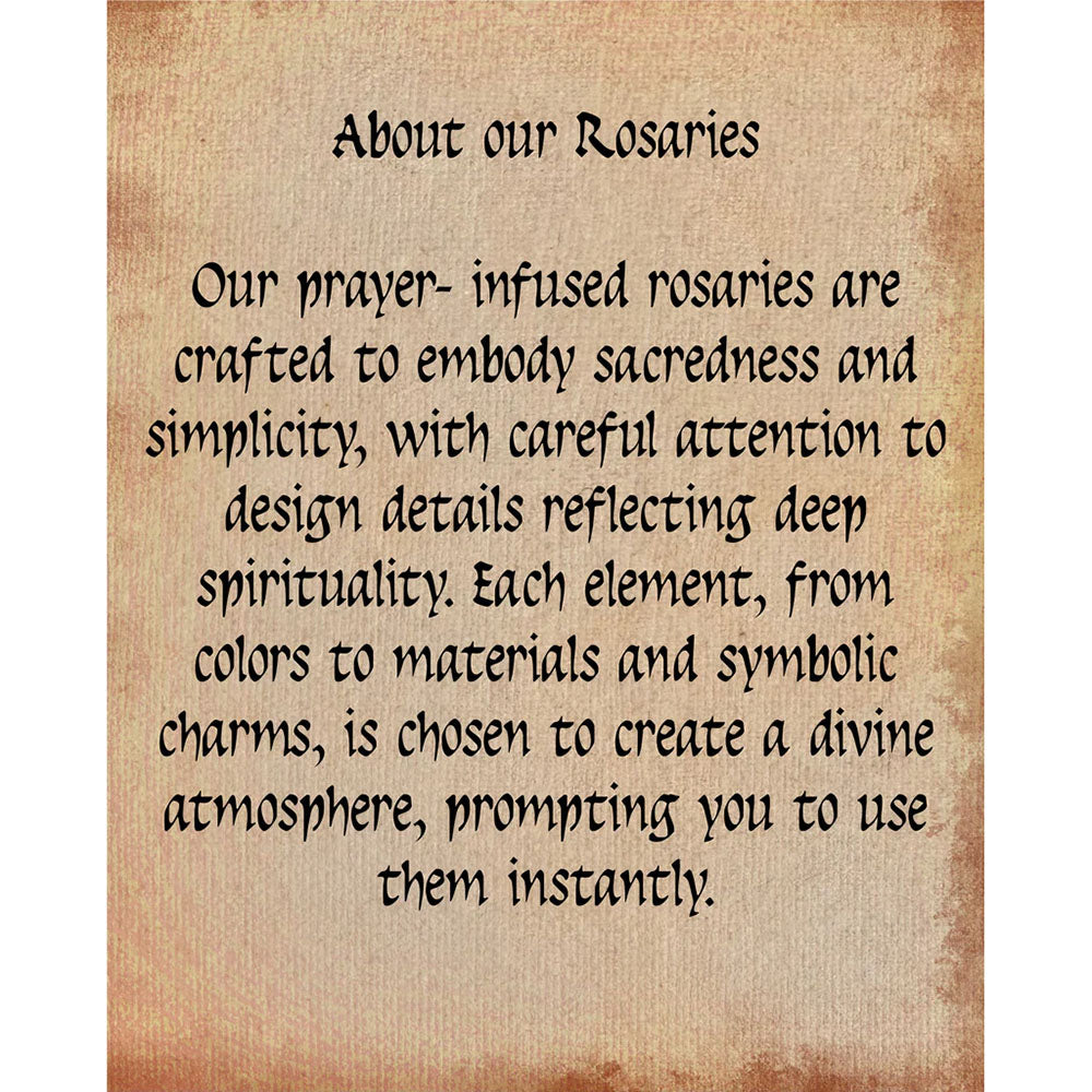 Rustic St. Michael Latin Cross Wooden Rosary