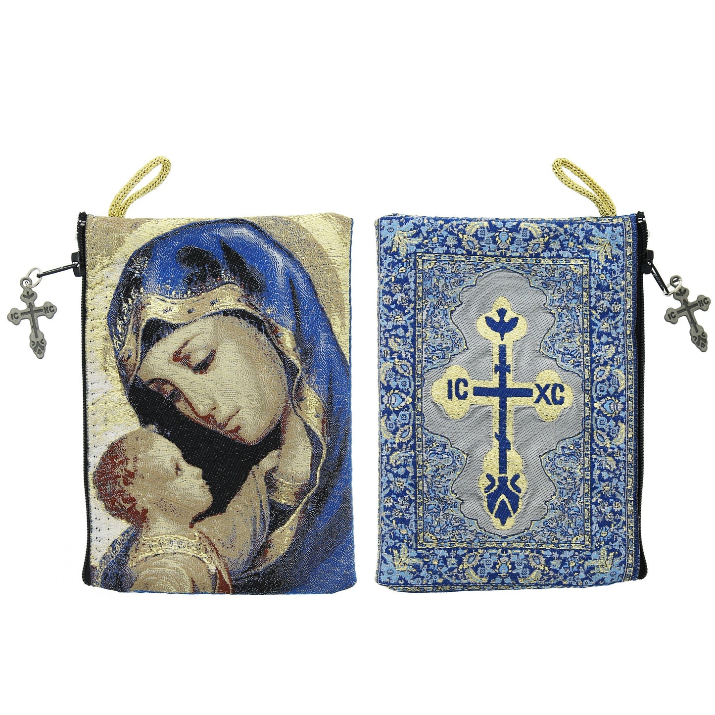 Madonna & Child Rosary Tapestry Pouch