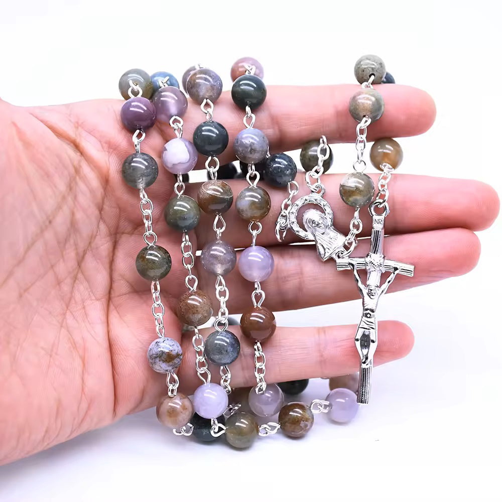 Rainbow Agate Stone Rosary