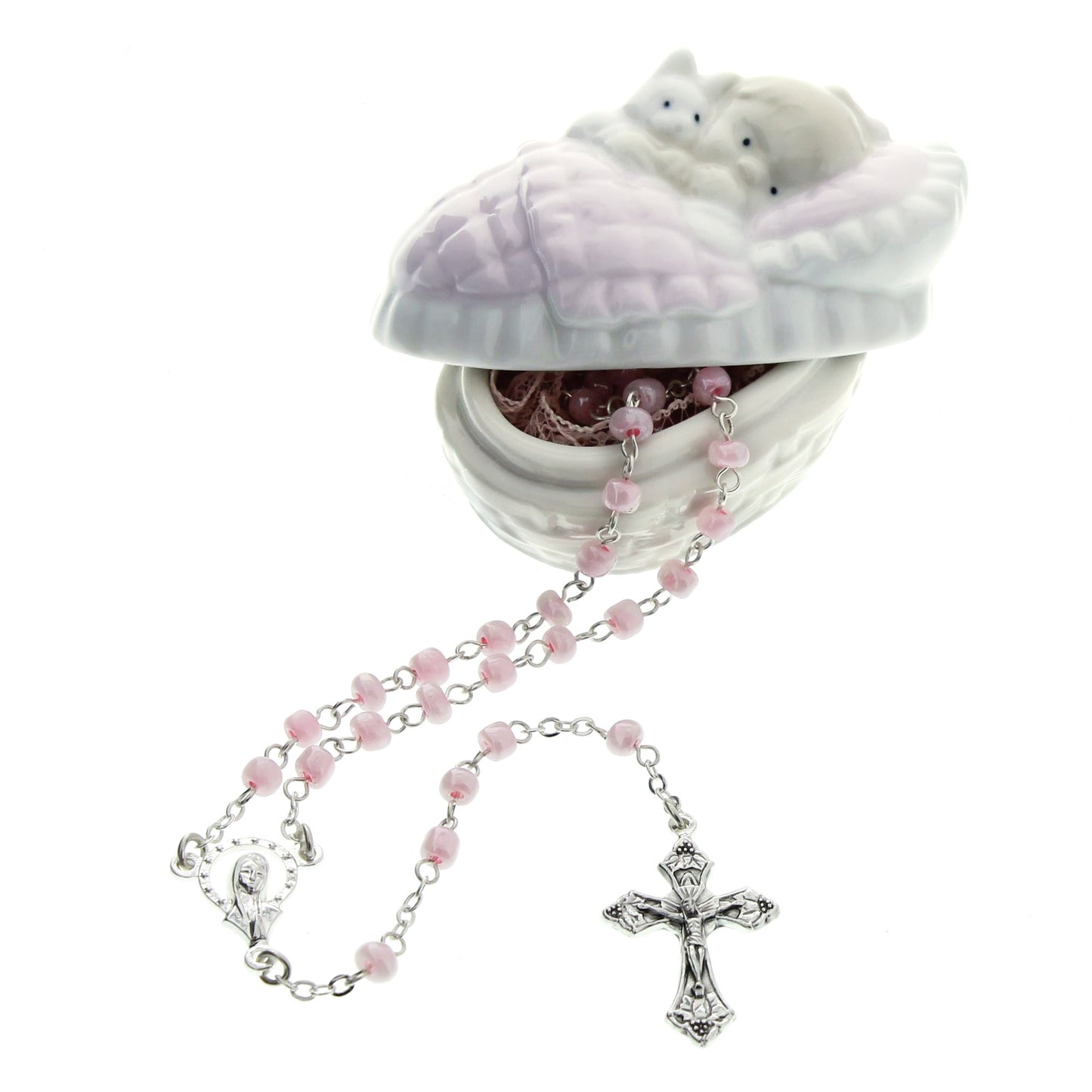 Baby Girl Keepsake Rosary/Box