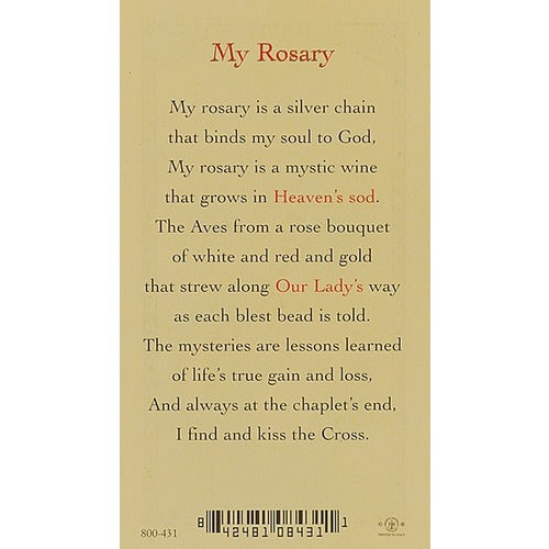 Mother Mary with Child Jesus - My Rosary - Prayer Card