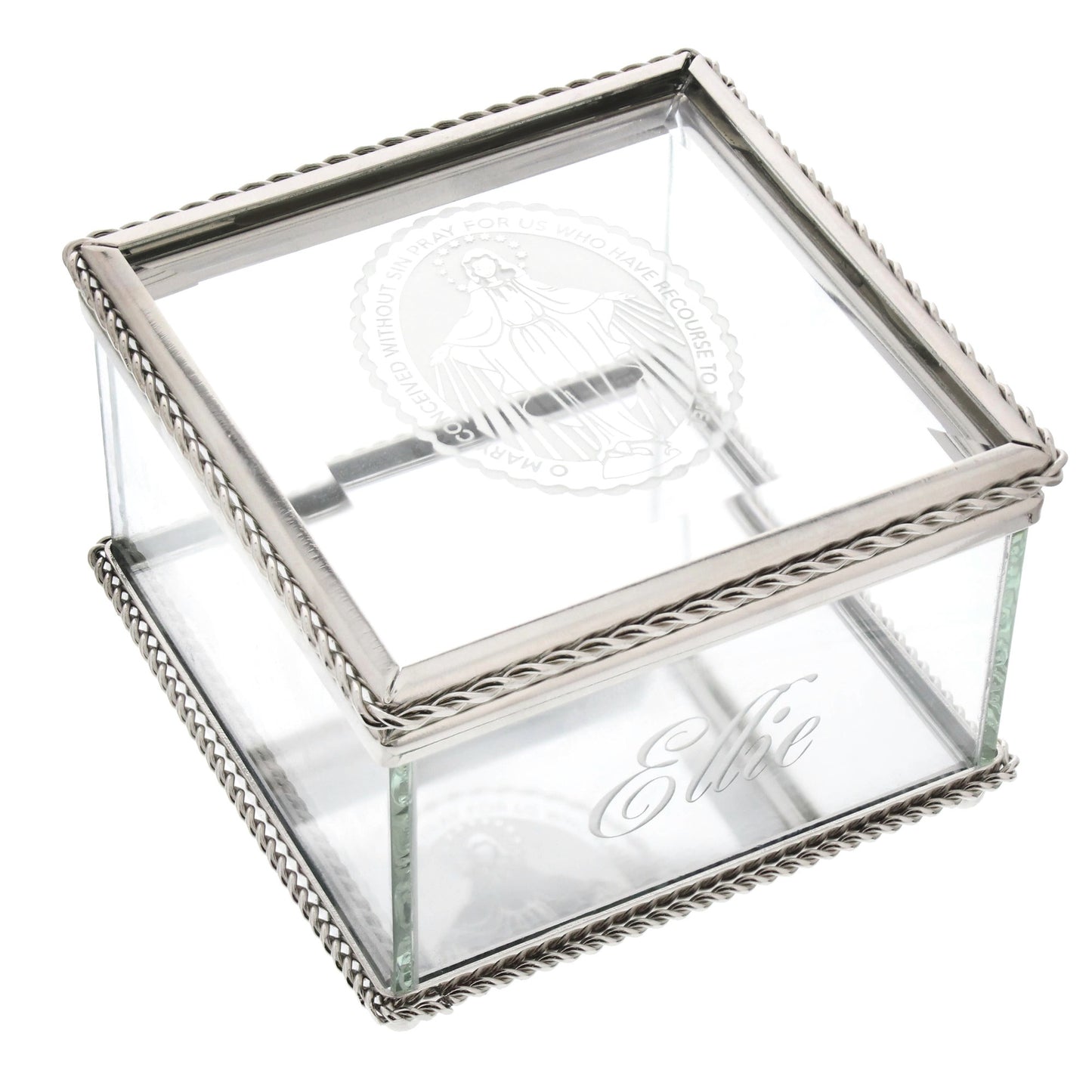 Miraculous Medal Glass Box