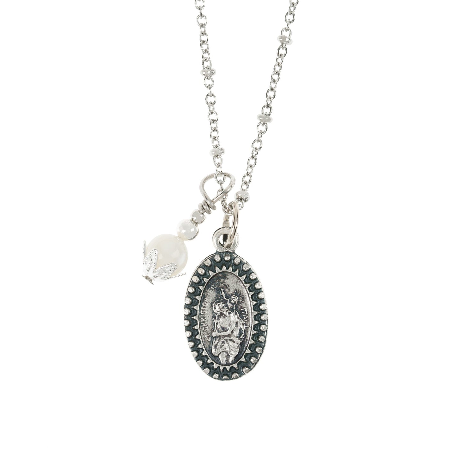 St. Christopher Ball Chain Necklace