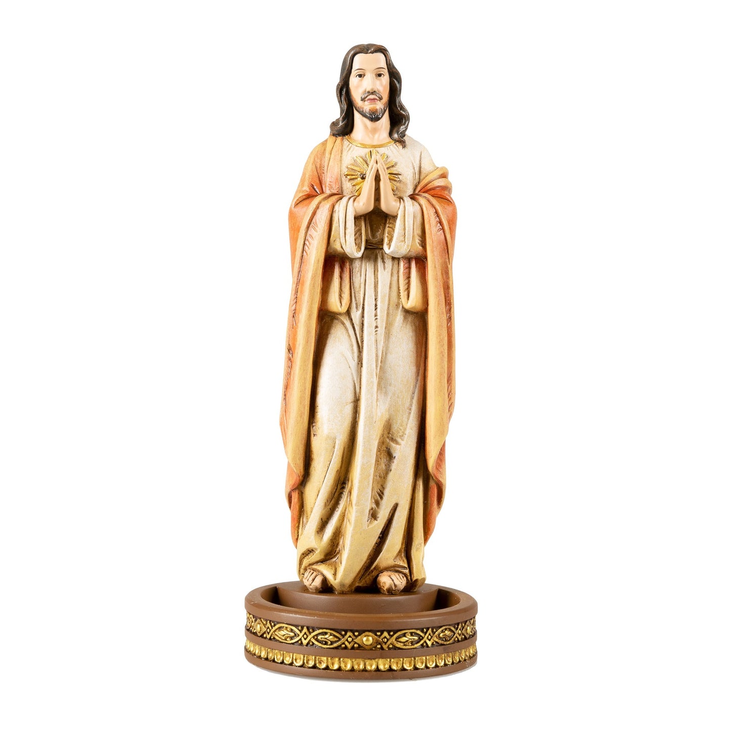Sacred Heart Statue Rosary Holder - 8.5"