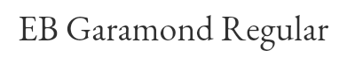 Preview of the font Eb garamond regular