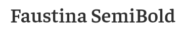 Preview of the font Faustina semibold