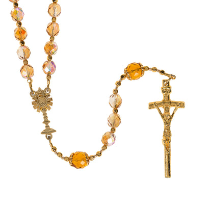 Adoration of the Lord Golden Crystal Rosary