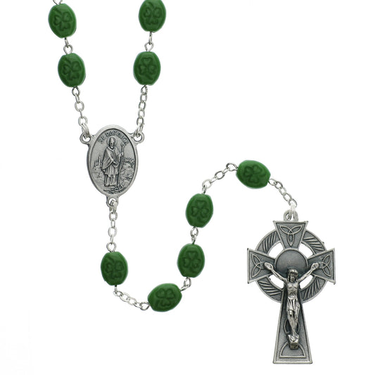 St. Patrick Silver-Plated Rosary
