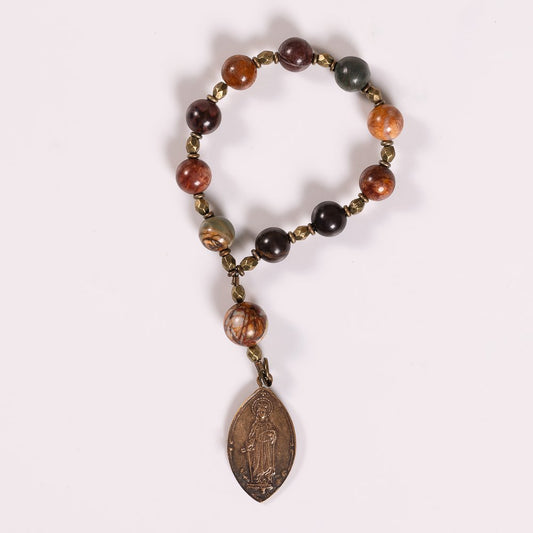 St. Dymphna Anxiety/Depression Decade Rosary with Card